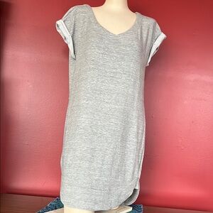 Athleta Classic Heather Gray T-Shirt Dress - Women's Casual Tee Dress